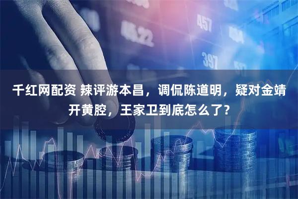 千红网配资 辣评游本昌，调侃陈道明，疑对金靖开黄腔，王家卫到底怎么了？