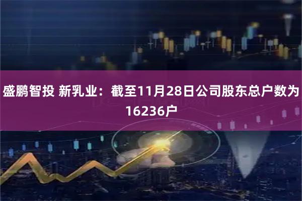 盛鹏智投 新乳业：截至11月28日公司股东总户数为16236户